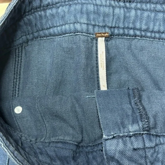 Free People High Waist Denim Braided Baby Mini Skirt - Picture 6 of 15